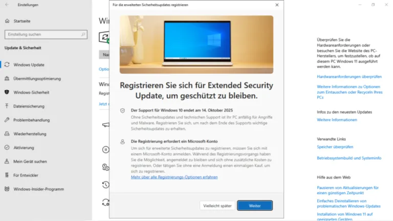 Windows10 Update bis 2026